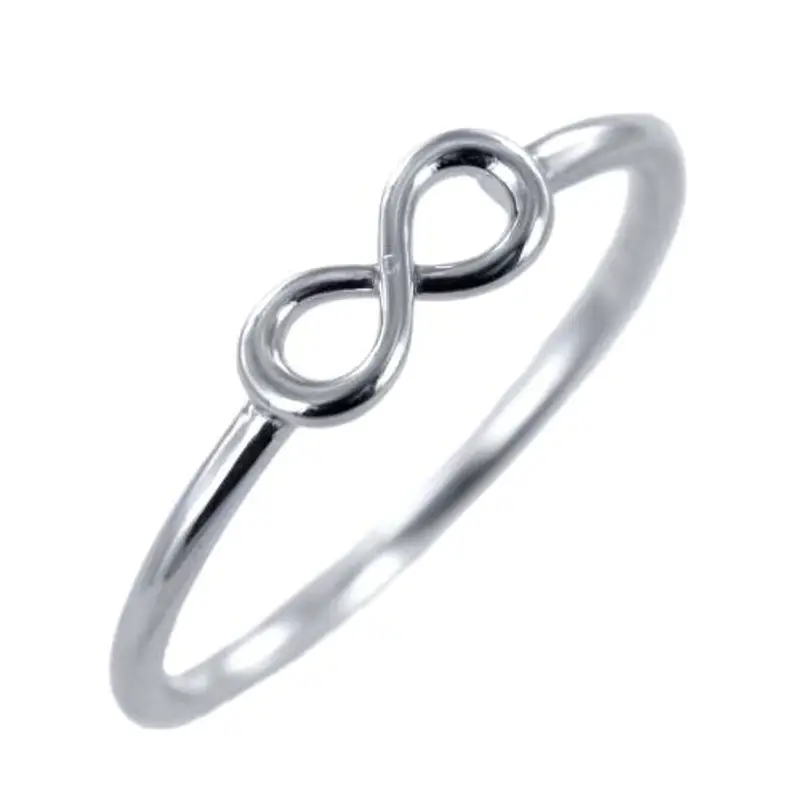 cappagli gioielli anello da donna con infinito mini in oro bianco