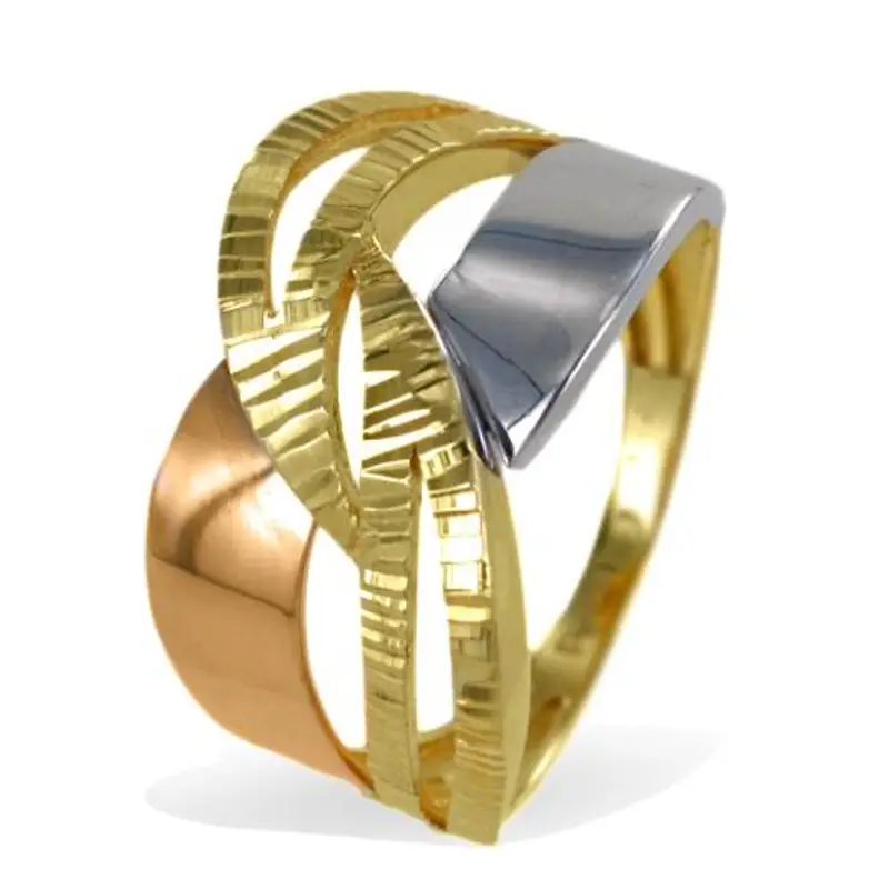 cappagli gioielli anello da donna tripla fascia oro giallo bianco e rosa