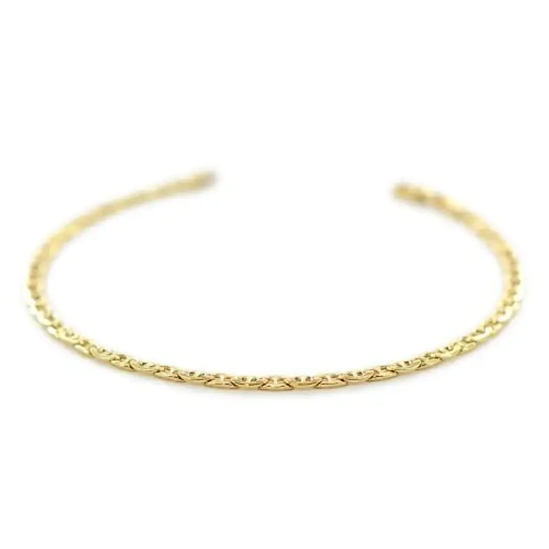 cappagli gioielli bracciale da uomo in oro giallo a maglia traversino