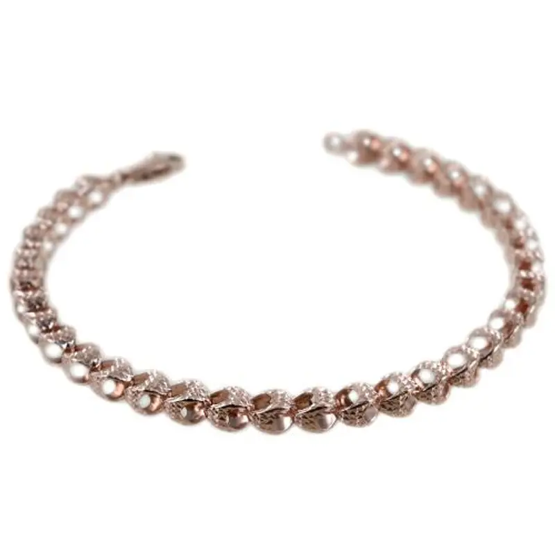 cappagli gioielli bracciale donna a maglia morbida e luminosa in oro rosa