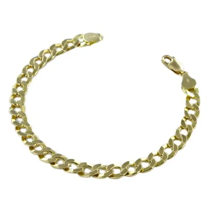 cappagli gioielli bracciale groumette uomo in oro maglia piena 21 cm largo