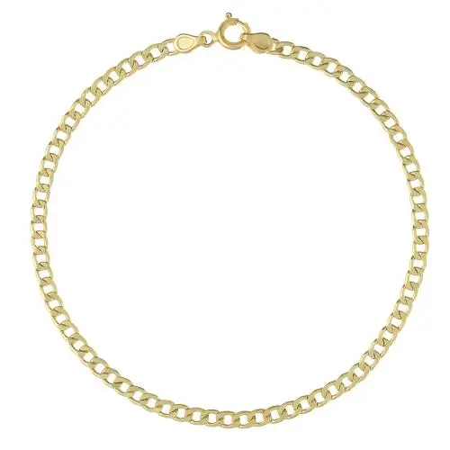 cappagli gioielli bracciale in oro da uomo groumette alternata 21 cm leggero sottile