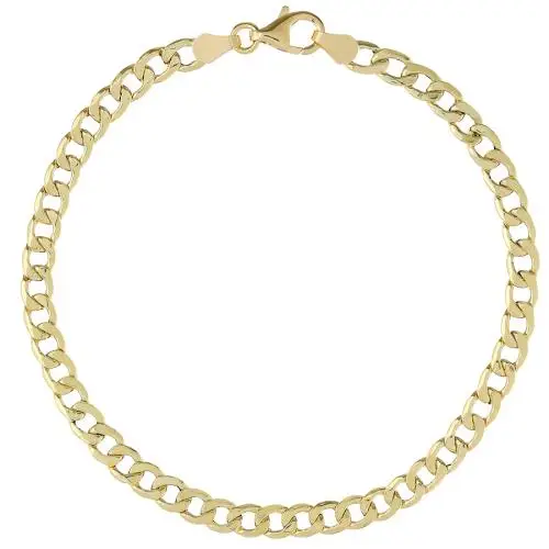 cappagli gioielli bracciale in oro da uomo groumette alternata 22 cm leggero largo