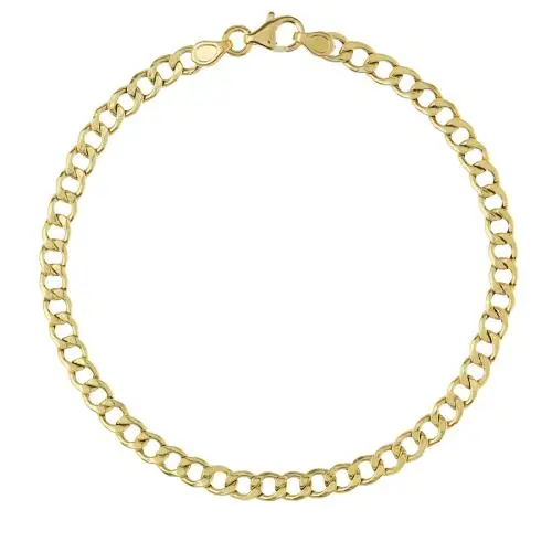 cappagli gioielli bracciale in oro da uomo groumette alternata 22 cm leggero medio
