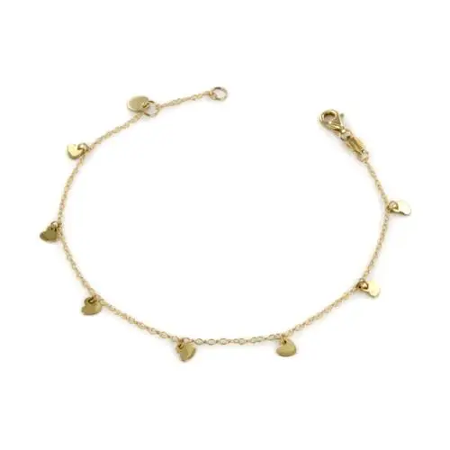 cappagli gioielli bracciale in oro giallo con cuoricini
