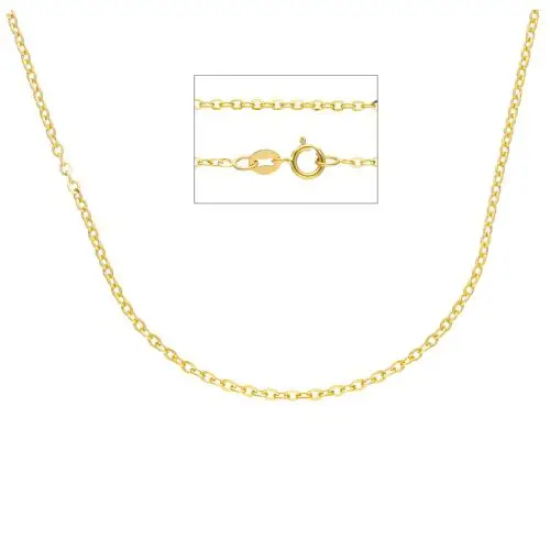 cappagli gioielli catena a maglia diamantata unisex 45 cm in oro giallo media
