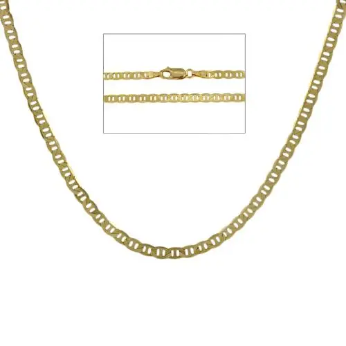 cappagli gioielli catena da uomo in oro maglia traversino piatta 50 cm