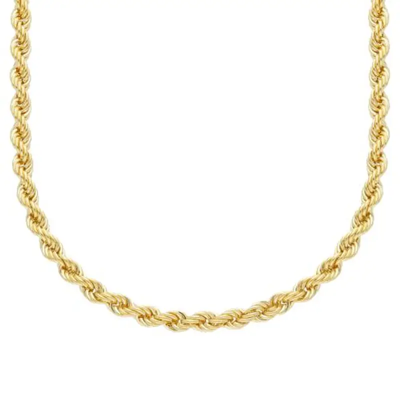 cappagli gioielli catena spessa unisex in oro giallo modello fune 50 cm