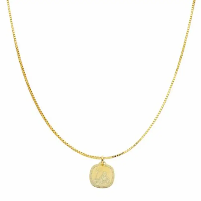 cappagli gioielli collana con ciondolo segno zodiacale acquario in oro giallo