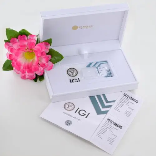 diamante in blister per carati 0 08 colore d purezza vvs2 certificato igi