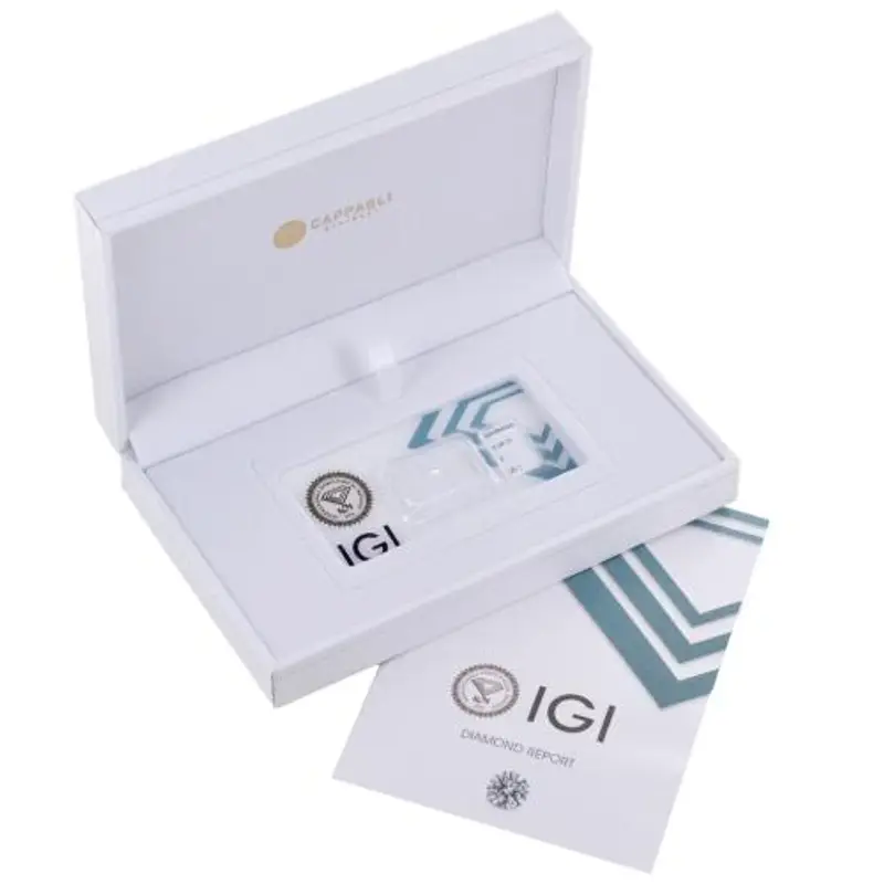 diamante in blister per carati 0.16 colore d purezza vvs2 certificato igi