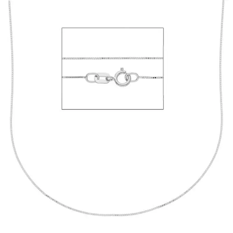 cappagli gioielli girocollo catena sottile veneziana donna in oro bianco 40 cm