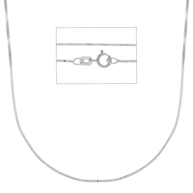 cappagli gioielli girocollo catena veneziana donna in oro bianco 40 cm spessa