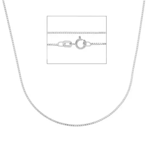 cappagli gioielli girocollo catena veneziana in oro bianco 44 cm spessa