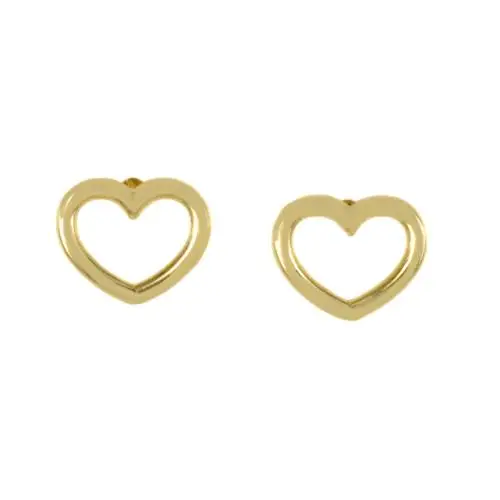 cappagli gioielli orecchini in oro giallo con cuore traforato