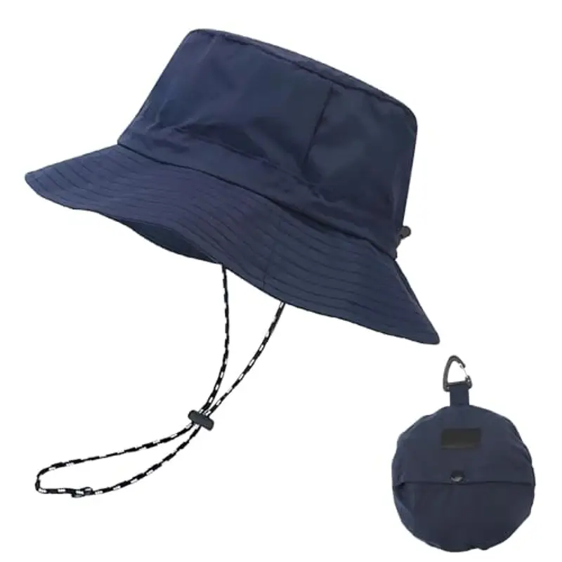 Hugfads Cappello da Pescatore Unisex Impermeabile con Protezione UV, Tesa Larga e Pieghevole per attività Outdoor?Nylon di Alta qualità