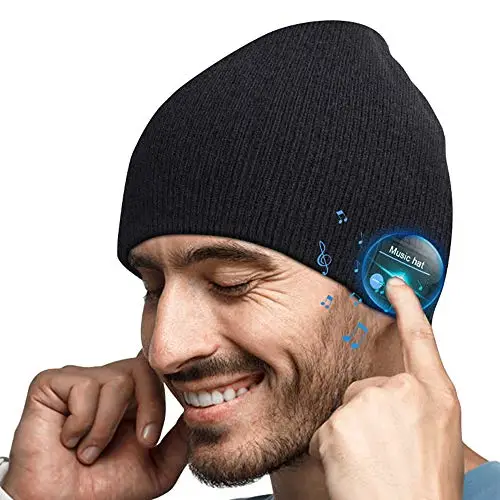 EVERSEE Cappello Idee Regalo Natale Uomo Donna Invernali, Berretto Bluetooth 5.0 Musica, Cappello Sportivo da Esterno Campeggio