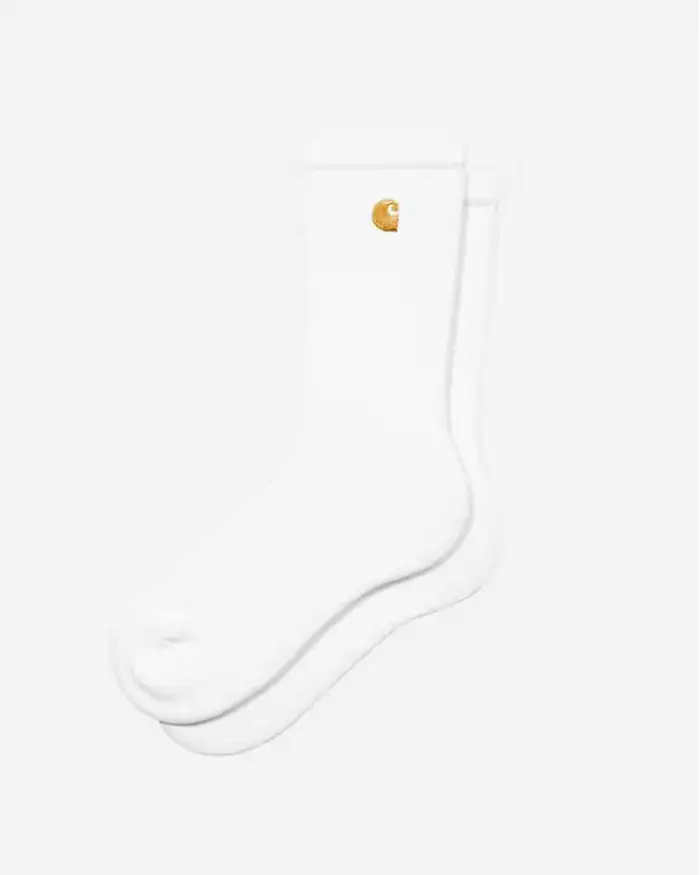 Carhartt Calzini bianchi in cotone stretch a costine