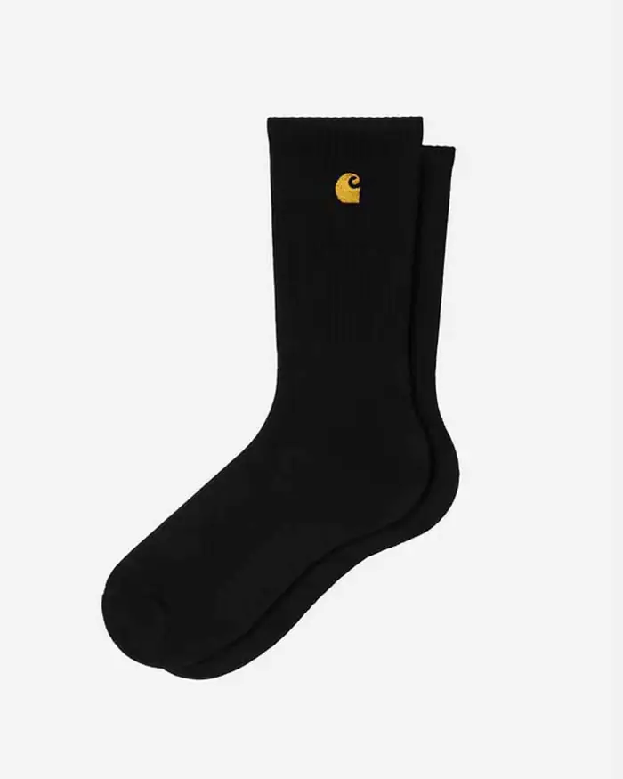 Carhartt Calzini neri in cotone stretch a costine