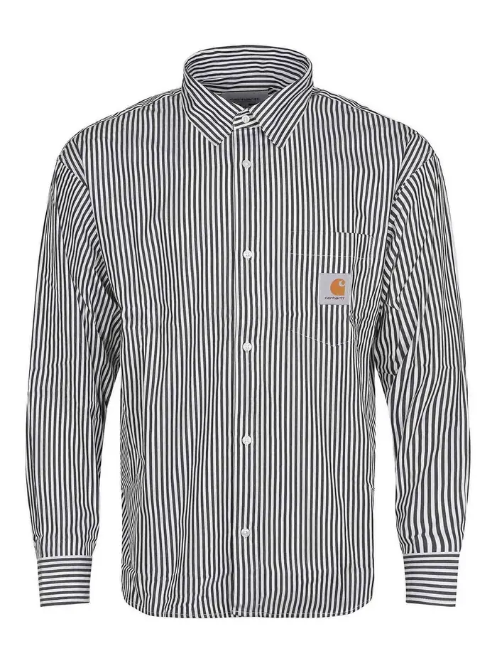 Carhartt Camicia In Cotone Grigio Scuro