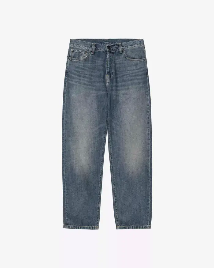 Jeans Aaron Carhartt regular tapered fit lavaggio medio stone wash in puro cotone