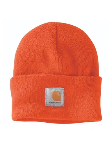 Carhartt Knit Cuffed Beanie, Cappello Unisex - Adulto, Arancione (Brillante)