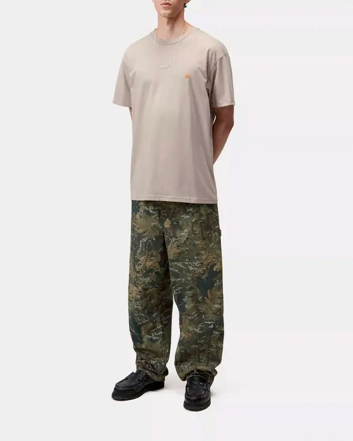 T-shirt beige mezza manica Chase Carhartt loose-fit in puro cotone