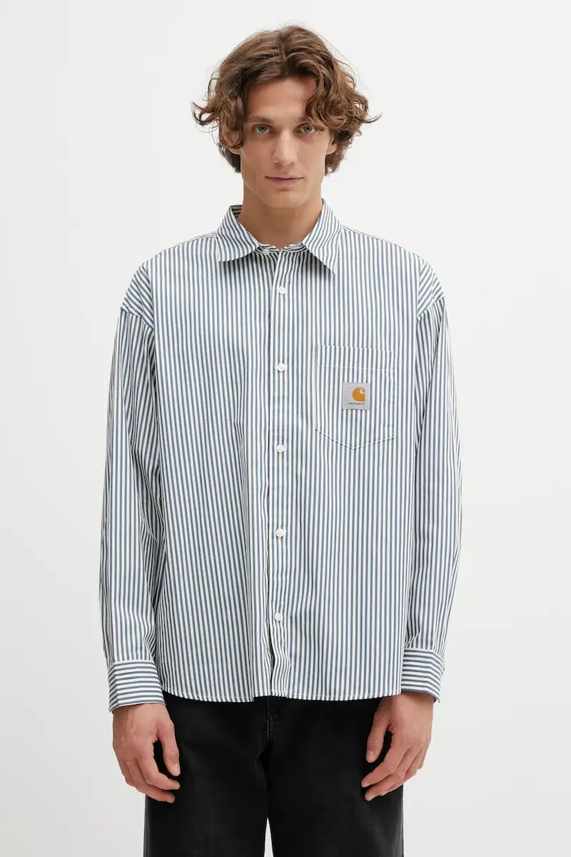 Carhartt WIP camicia in cotone LS Daldry Shirt Blu