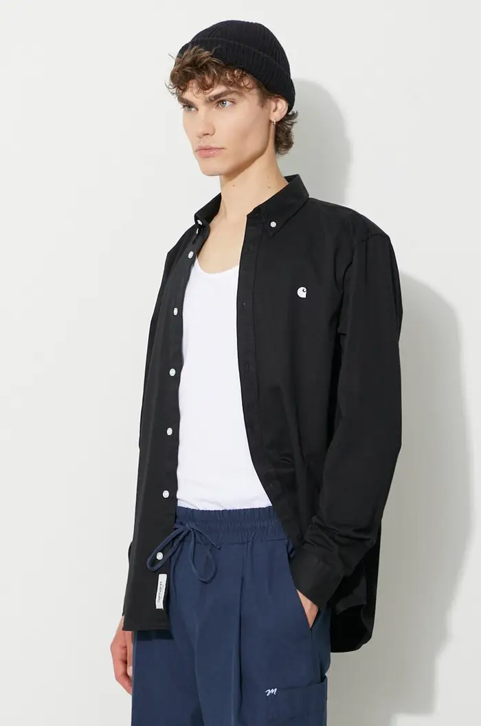 camicia in cotone Madison Shirt Nero miniatura 4