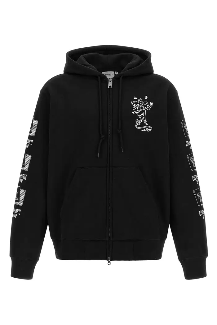 CARHARTT WIP Felpa Con Cappuccio Playing Cards Nero