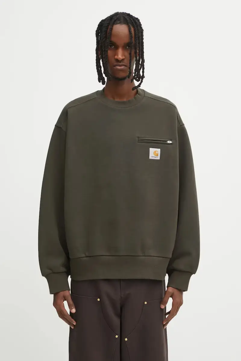 Carhartt WIP felpa Detroit Sweat uomo colore verde I035547.4906