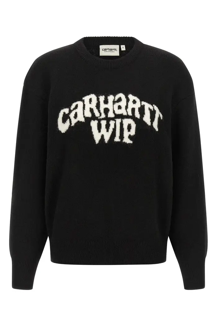 CARHARTT WIP Maglione Intarsio Logo Bianco