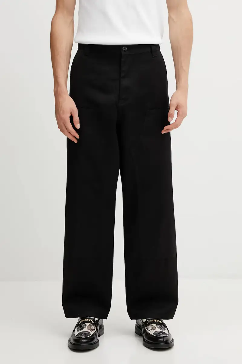 Carhartt WIP pantaloni Brady Double Knee Chino Pant Nero