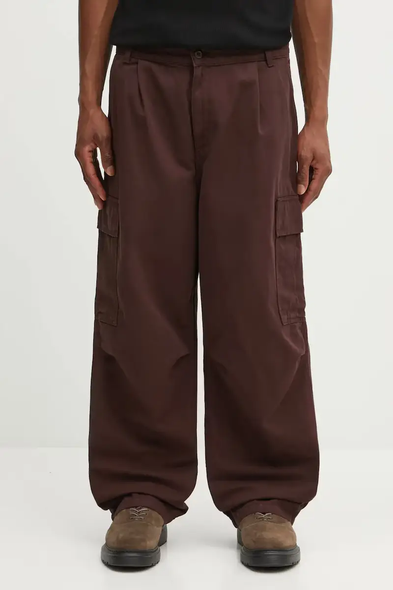 Carhartt WIP pantaloni in cotone Cole Cargo Pant uomo colore violetto I031218.33HGD