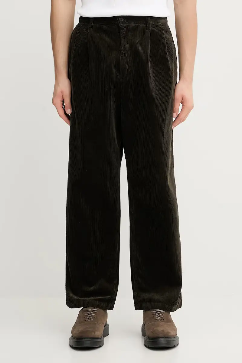 Carhartt WIP pantaloni in cotone Evan Pant uomo colore verde I033757.4702