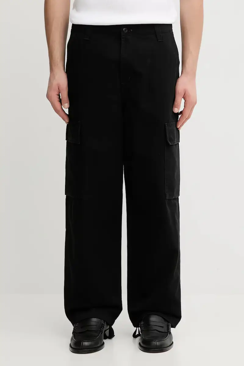 Carhartt WIP pantaloni in cotone Kade Cargo Pant uomo colore nero I035585.8906