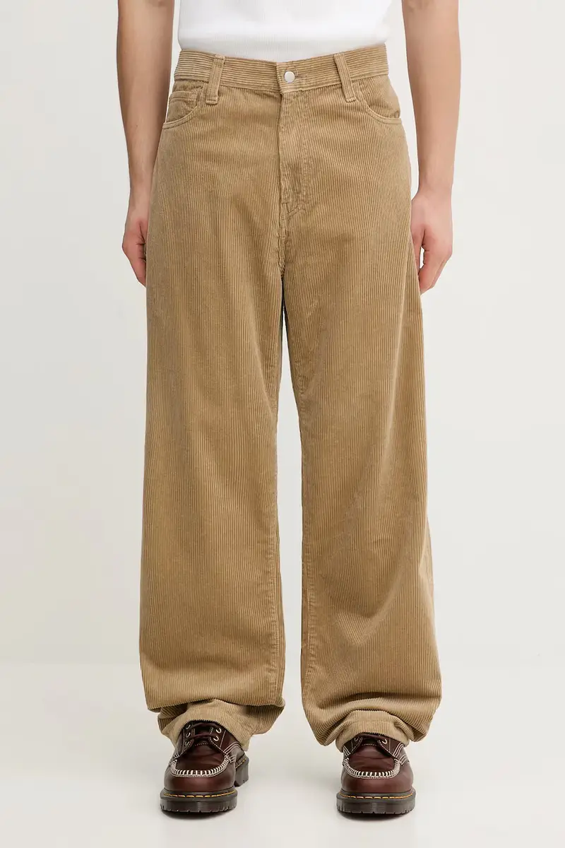 Carhartt WIP pantaloni in cotone Landon Pant uomo colore beige I032297.8Y02