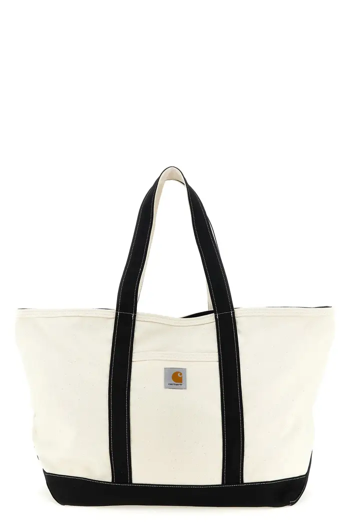 CARHARTT WIP Shopping Canvas Beach Tote Bianco