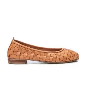 per donna 16166203-CAMEL Ballerine in pelle 161662 marrone (41), Basso, Nessuno, Casual, Classico