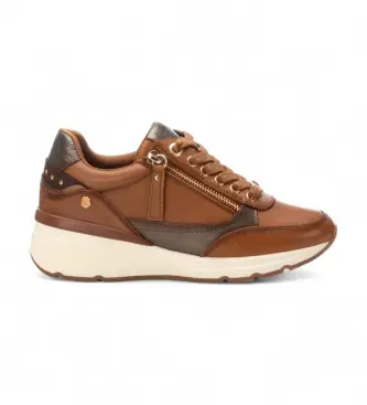 Carmela per donna 16182502-CAMEL Sneakers in pelle 161825 marrone, 3 a 5cm, Cerniera, Casual