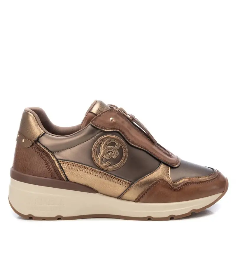 Carmela per donna. 16183004-TAUPE Sneakers in pelle 161830 tortora, 1 a 3 cm, Stringhe, Casual