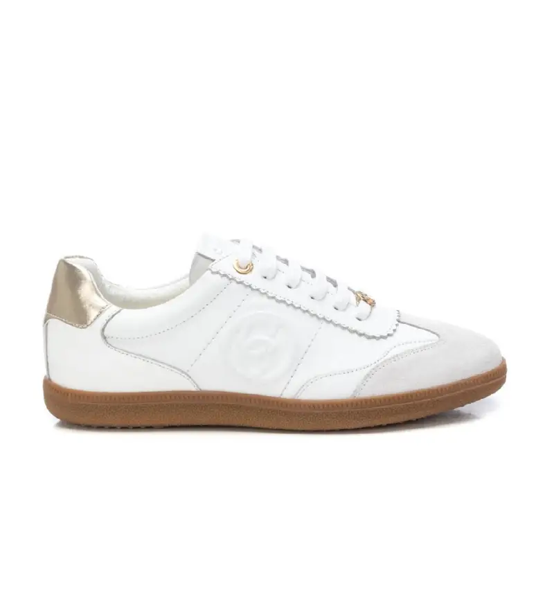 Carmela per donna 16206004-BLANCO Sneakers in pelle 162060 bianche, Bianco, Basso, Stringhe, Casual