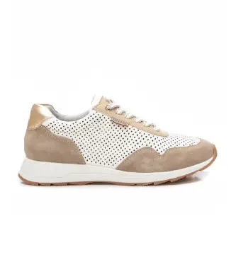 Carmela per donna 16215102-BEIGE Sneakers in pelle 162151 beige, Basso, Stringhe, Casual