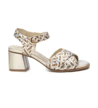 Carmela per donna 16219201-ORO Sandali in pelle 162192 oro, 3 a 5cm, Fibbia, Casual, Da sera
