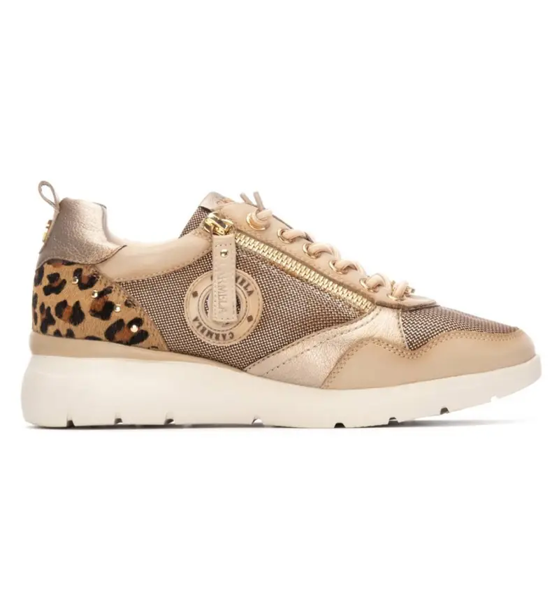 Carmela per donna 16251301-BEIGE Sneakers in pelle 162513 beige, Basso, Stringhe, Casual
