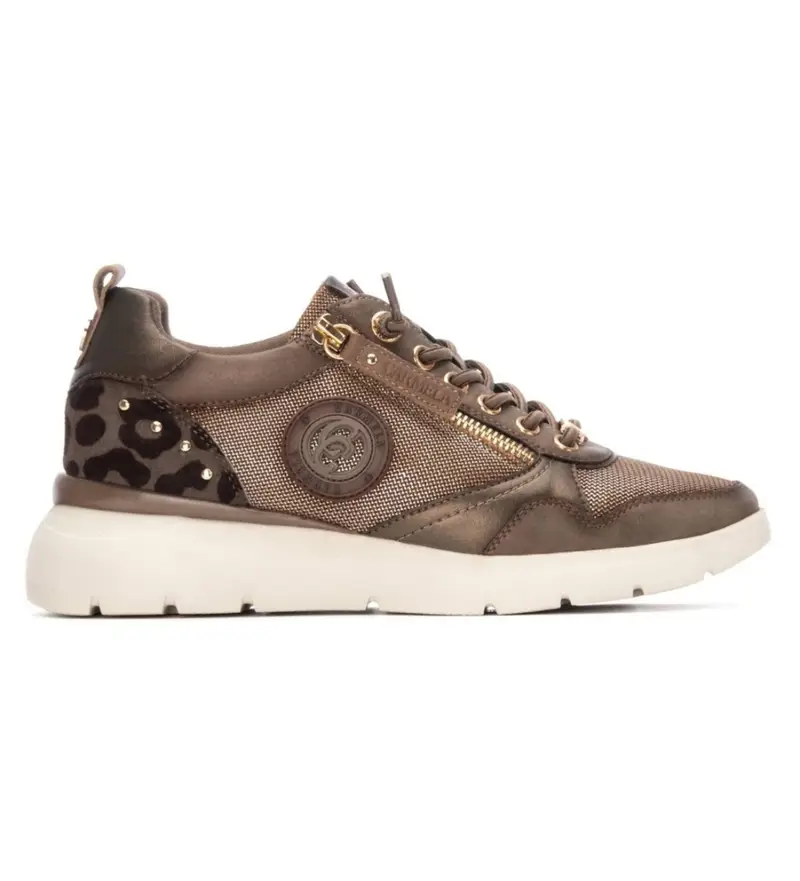 Carmela per donna 16251302-TAUPE Sneakers in pelle 162513 marrone, Basso, Stringhe, Casual