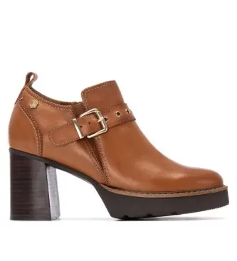 Carmela per donna 16270402-CAMEL Stivaletti in pelle 162704 marrone, 3 a 5cm, Cerniera, Casual
