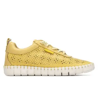 Carmela per donna 16309908-AMARILLO Sneakers in pelle 163099 giallo, Basso, Stringhe, Casual