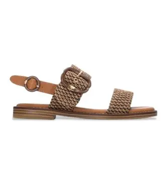 per donna 16315901-CAMEL Sandali 163159 marroni (41), Marrone, Tessuto, Basso, Fibbia, Casual