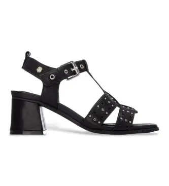 Carmela per donna 16325103-NEGRO Sandali in pelle 163251 neri, Nero, 5 a 8cm, Fibbia, Casual, Da sera